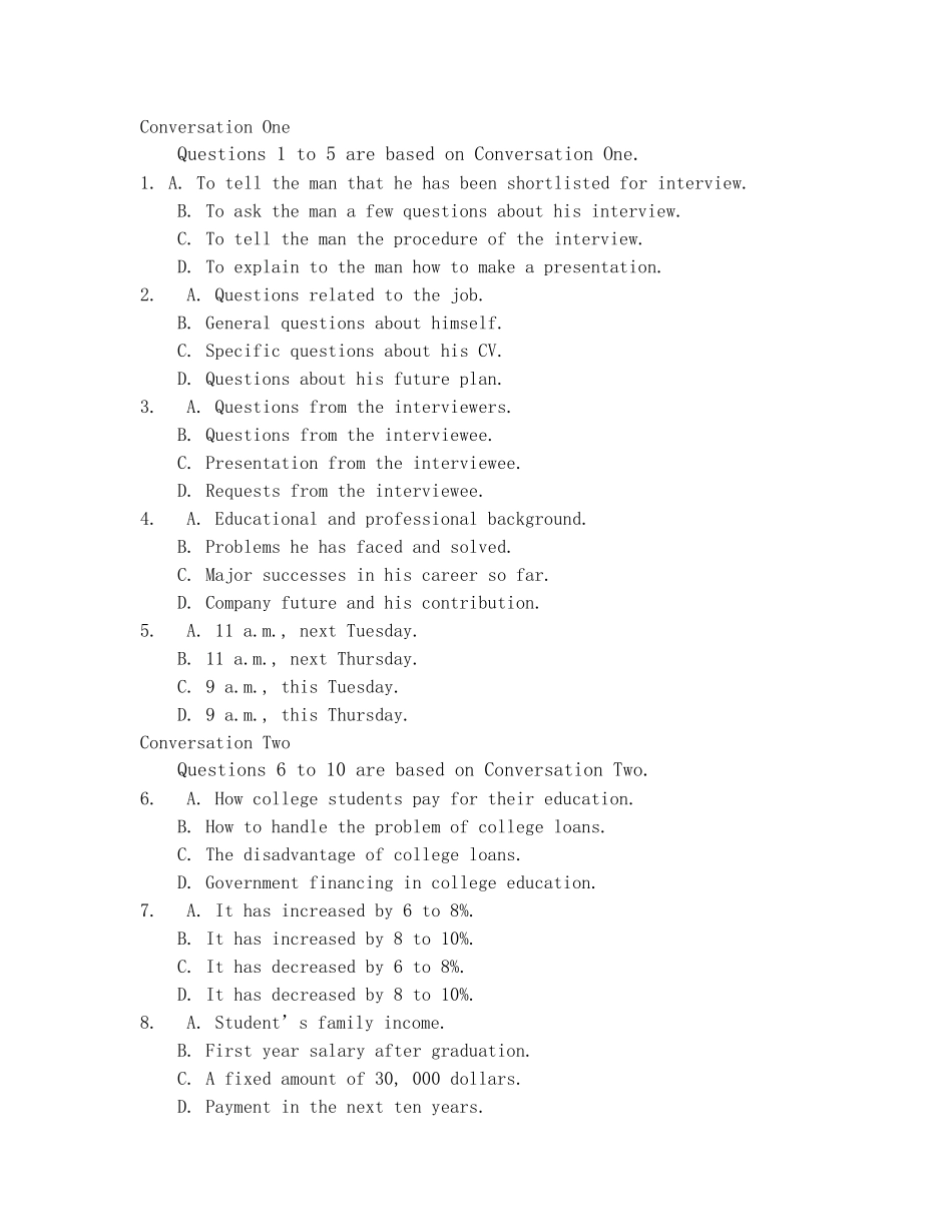 2016年英语专四真题word版_第2页