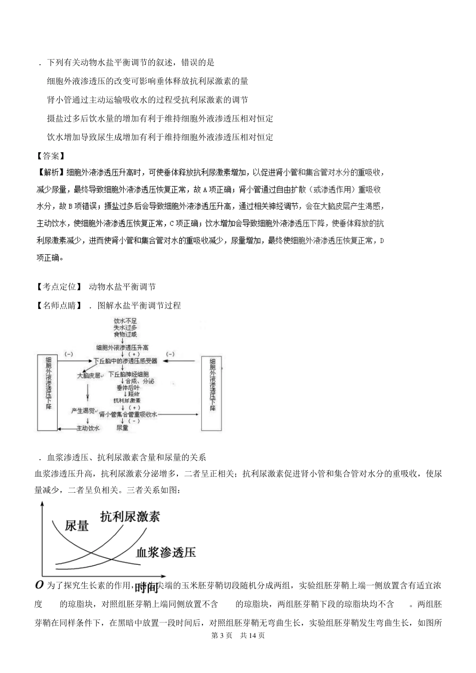 2016年高考试题(生物)新课标Ⅲ卷解析版_第3页