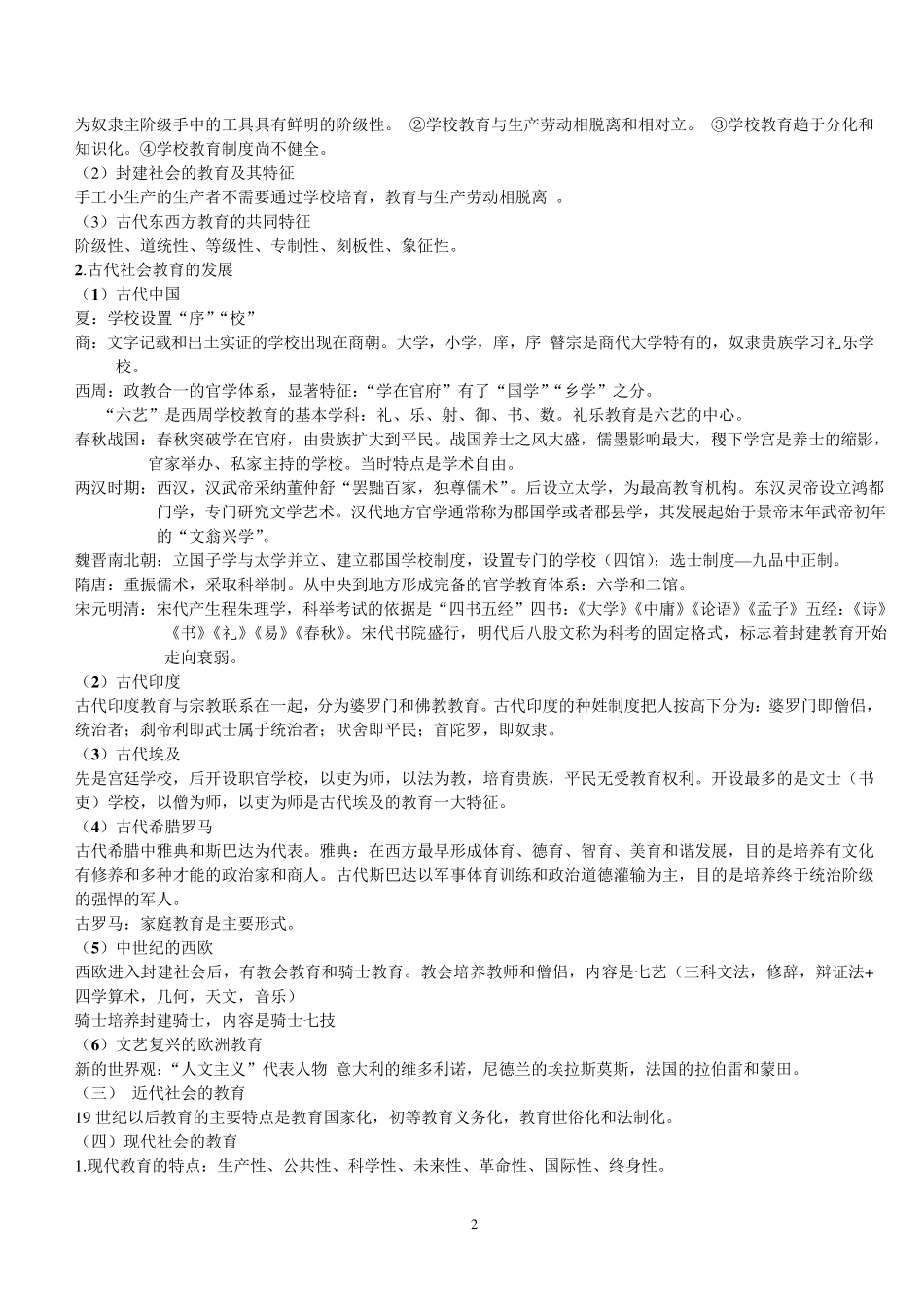 2016最新版山香教育教学理论提纲讲义及重点_第2页