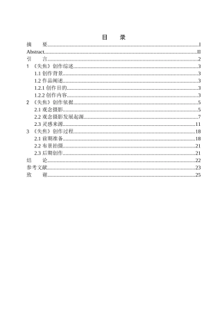 摄影艺术专业 观念摄影《失焦》创作说明