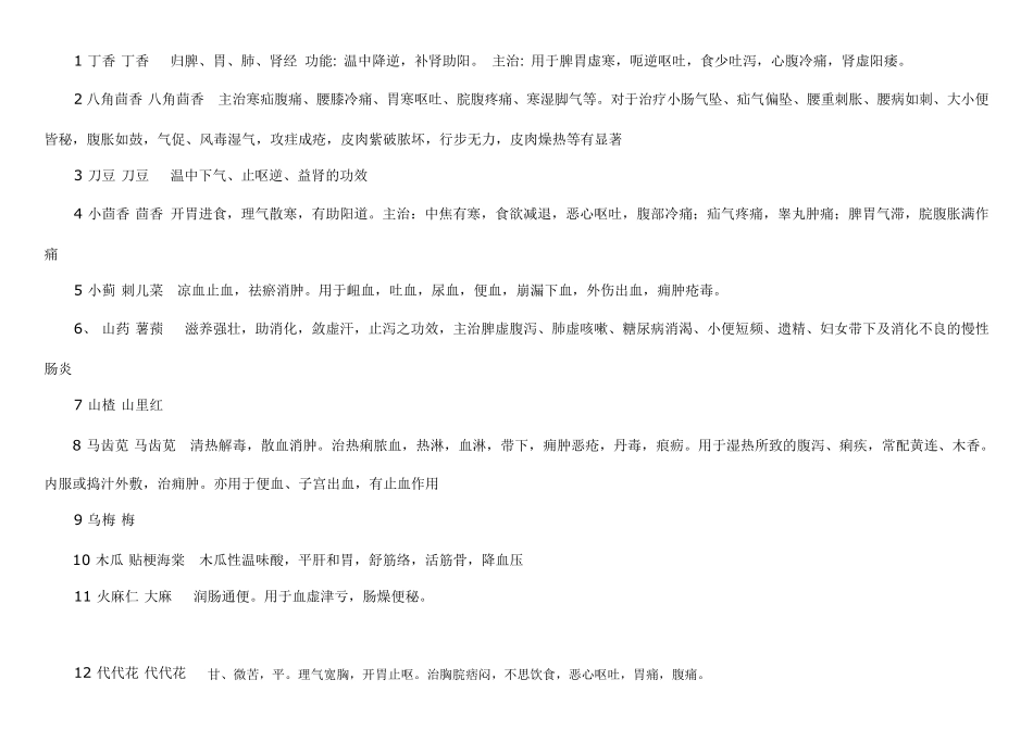 2016版药食同源大全及其功效_第1页