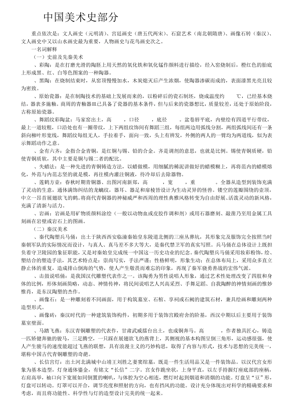 2016艺术考研中外美术史资料_第1页