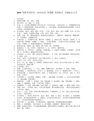 2016驾照考试科目一(几乎全部考题)