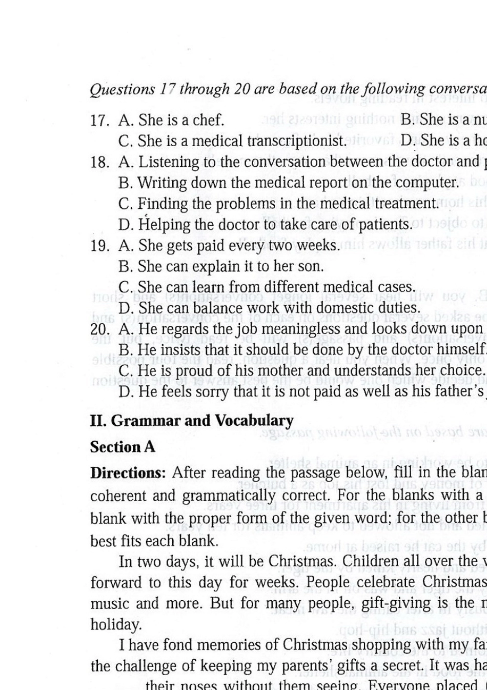 2017上海杨浦高三高考英语一模卷_第3页