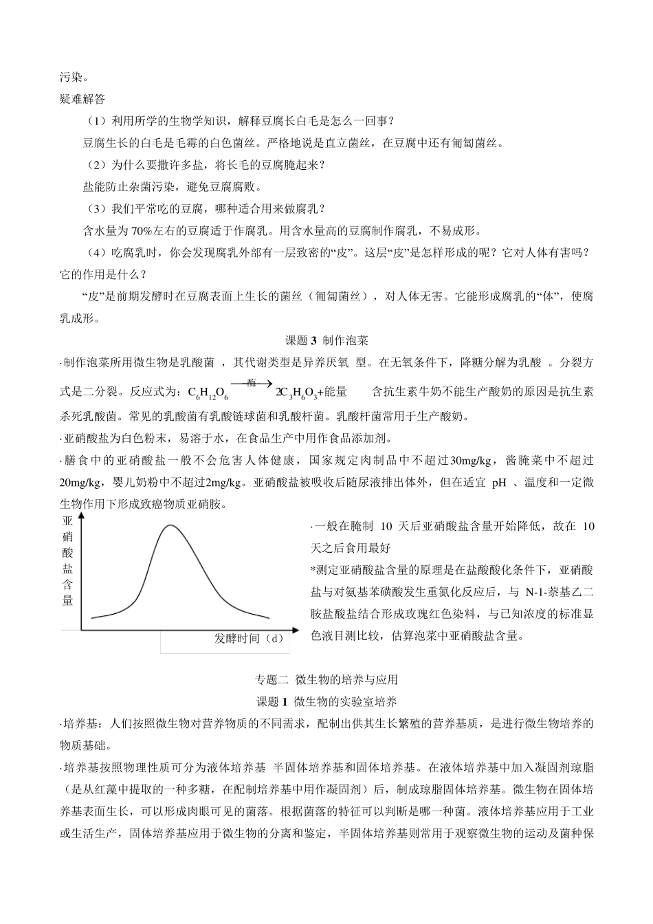 2017全国卷高中生物选修一知识点_第3页