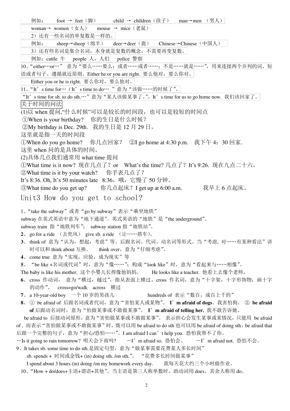 2017初一下英语语法点总结_第2页