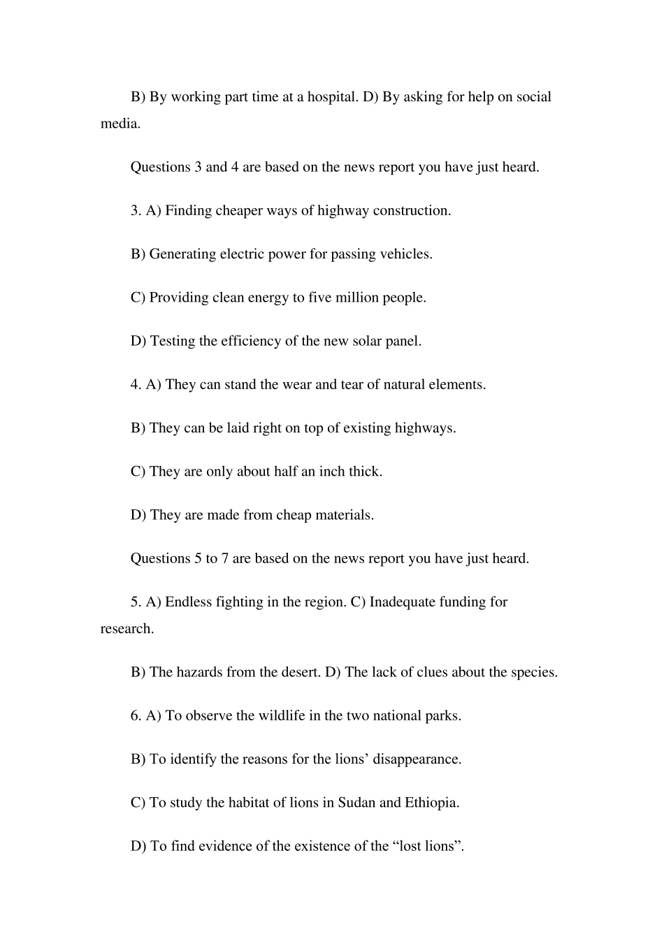 2017年12月大学英语四级考试真题及答案_第2页