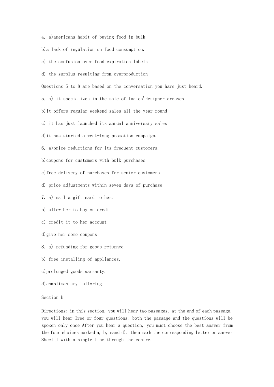 2017年12月英语六级考试真题及答案(第三套)_第2页