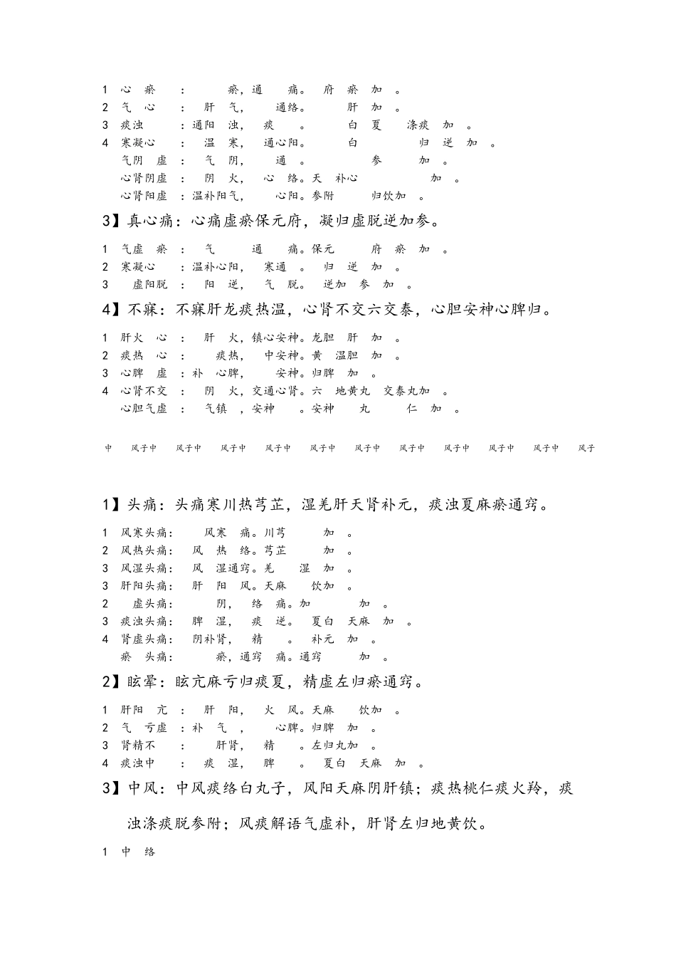 2017年中医执业医师资格考试中医内科学辨证论治必背心得趣速笔记忆歌诀顺口溜打印版_第3页