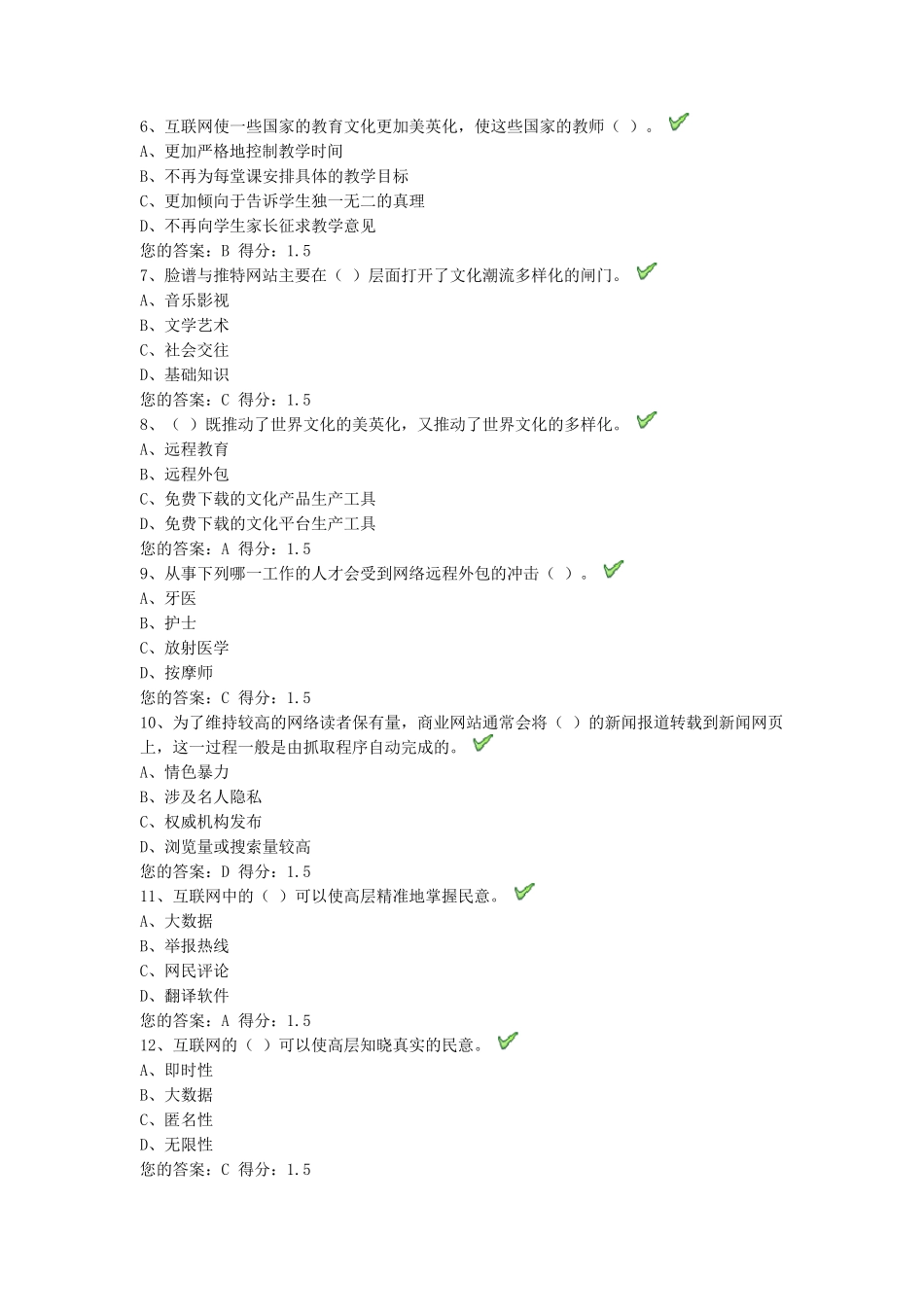 2017年公需课网络效应考试题及答案_第2页