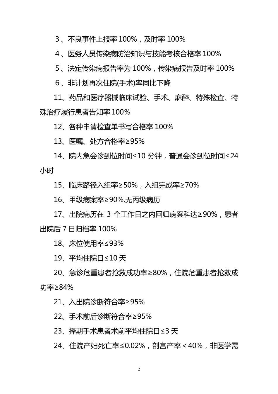 2017年度医院质量与安全管理目标及计划_第2页