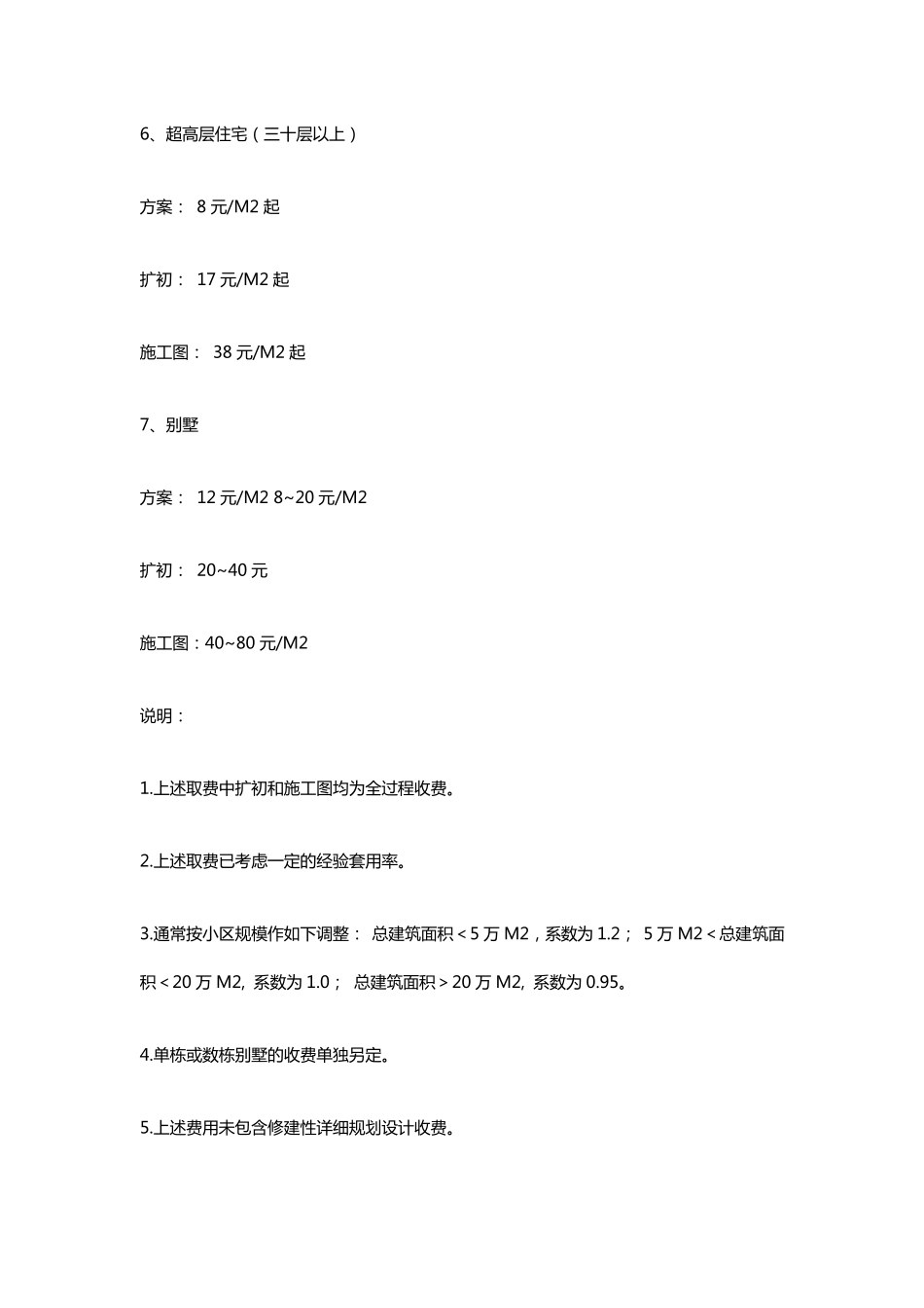 2017年建筑设计收费参照标准_第3页