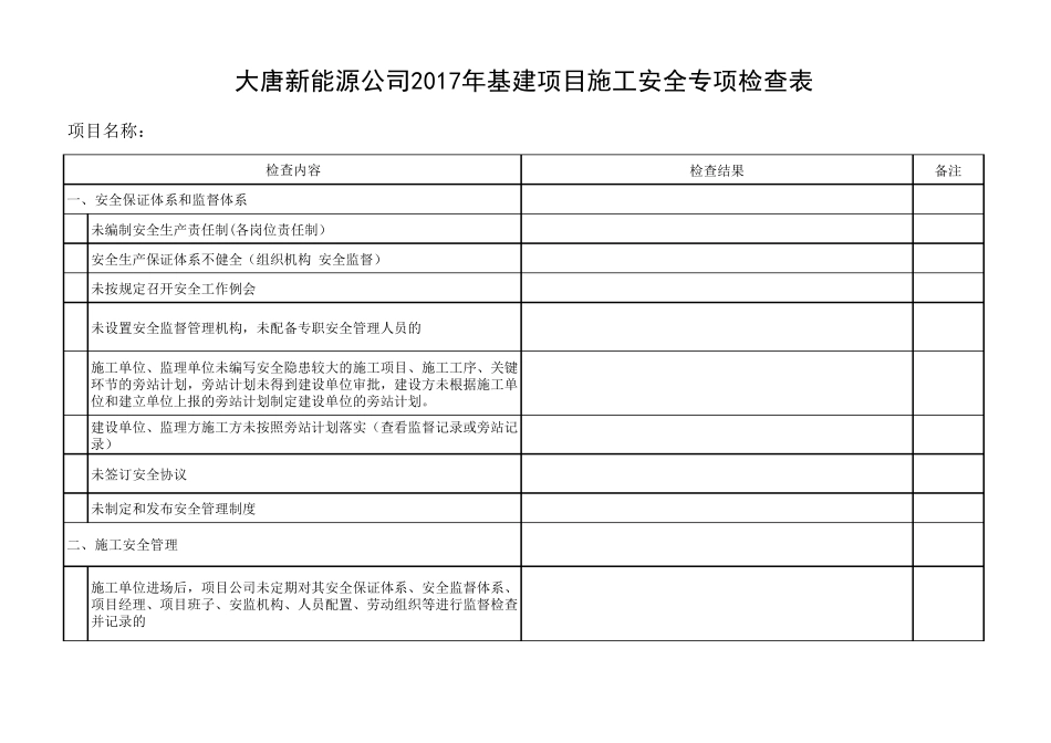 2017年施工现场安全专项检查表04.10_第1页