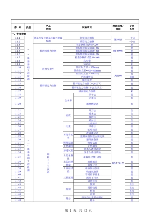 2017建筑工程检测收费标准