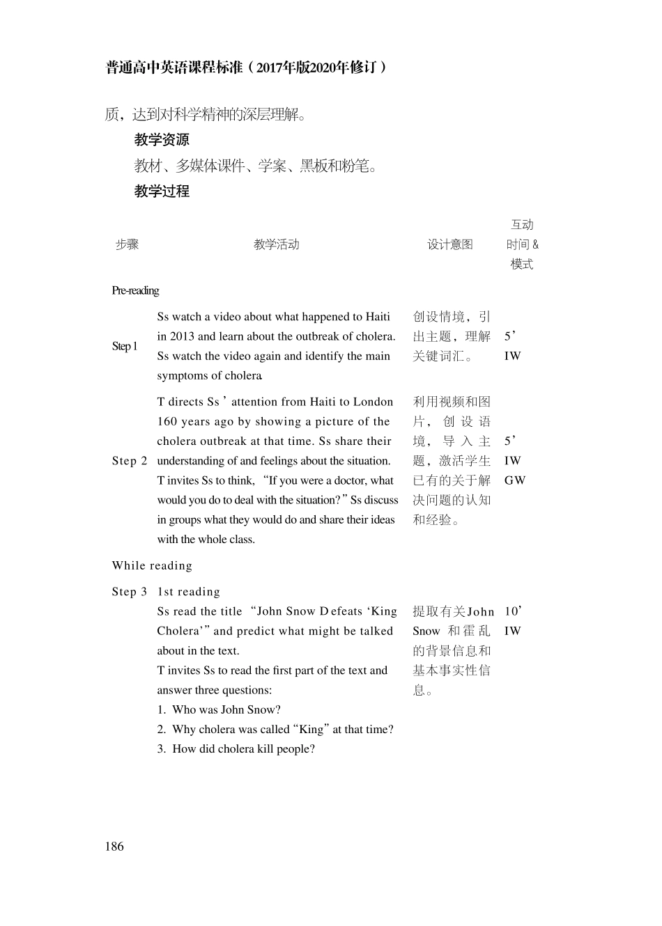 2017版2020修订高中英语课程标准教学设计(教案)案例_第3页