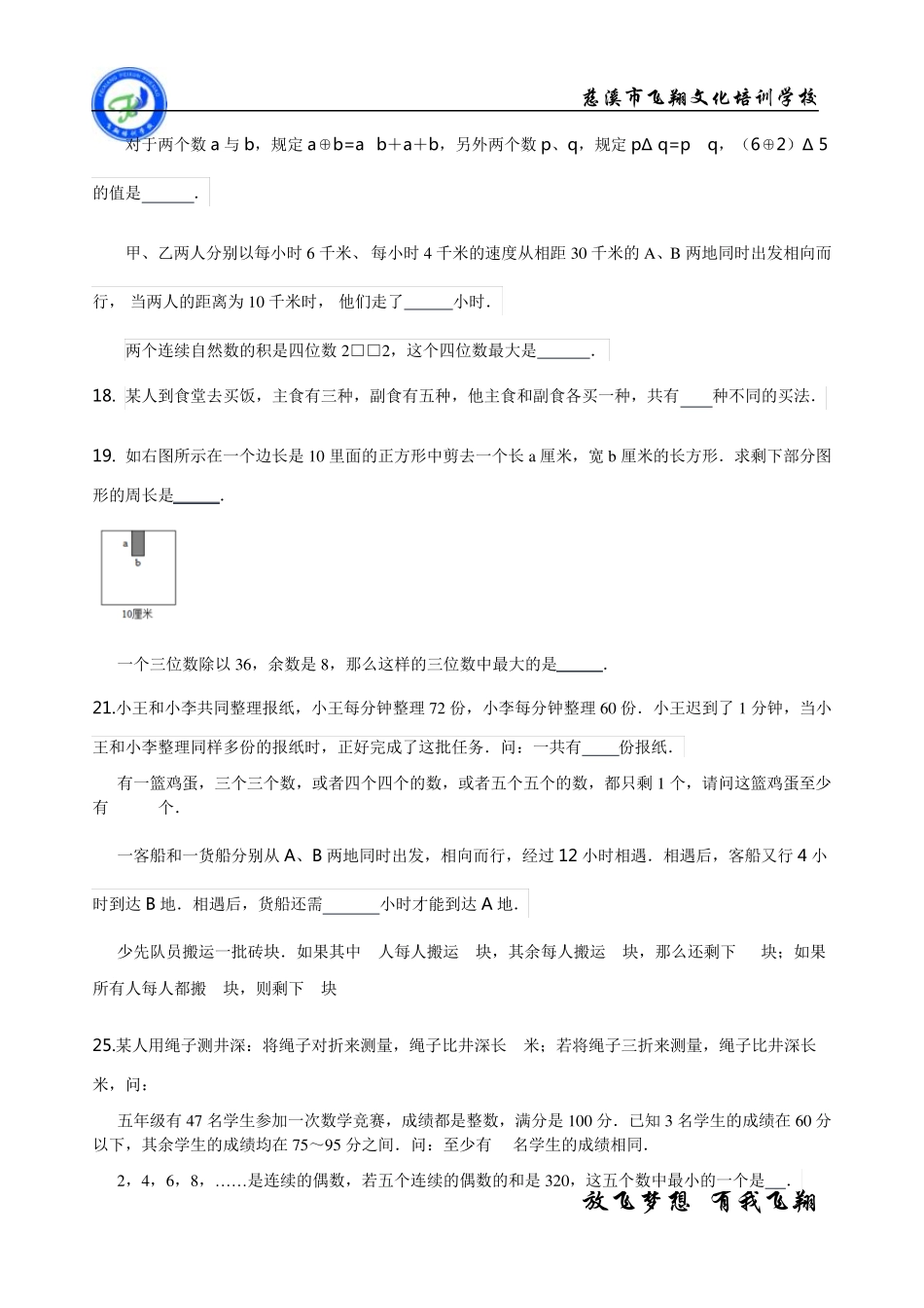 2017睿达杯练习100题(四年级)_第2页
