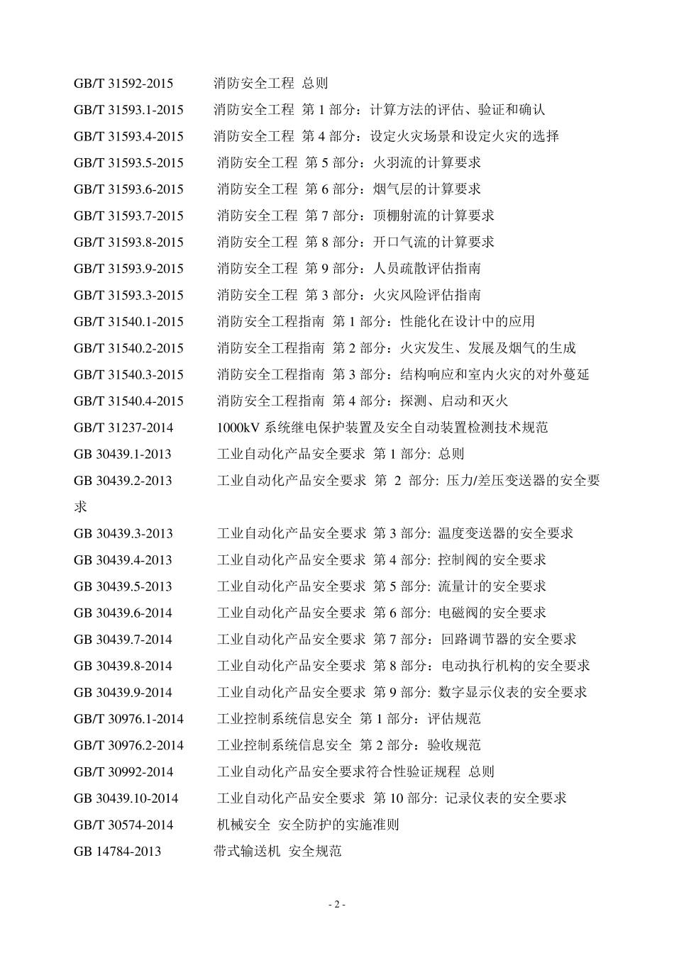 2018一般工贸企业常用安全生产国家标准目录_第2页