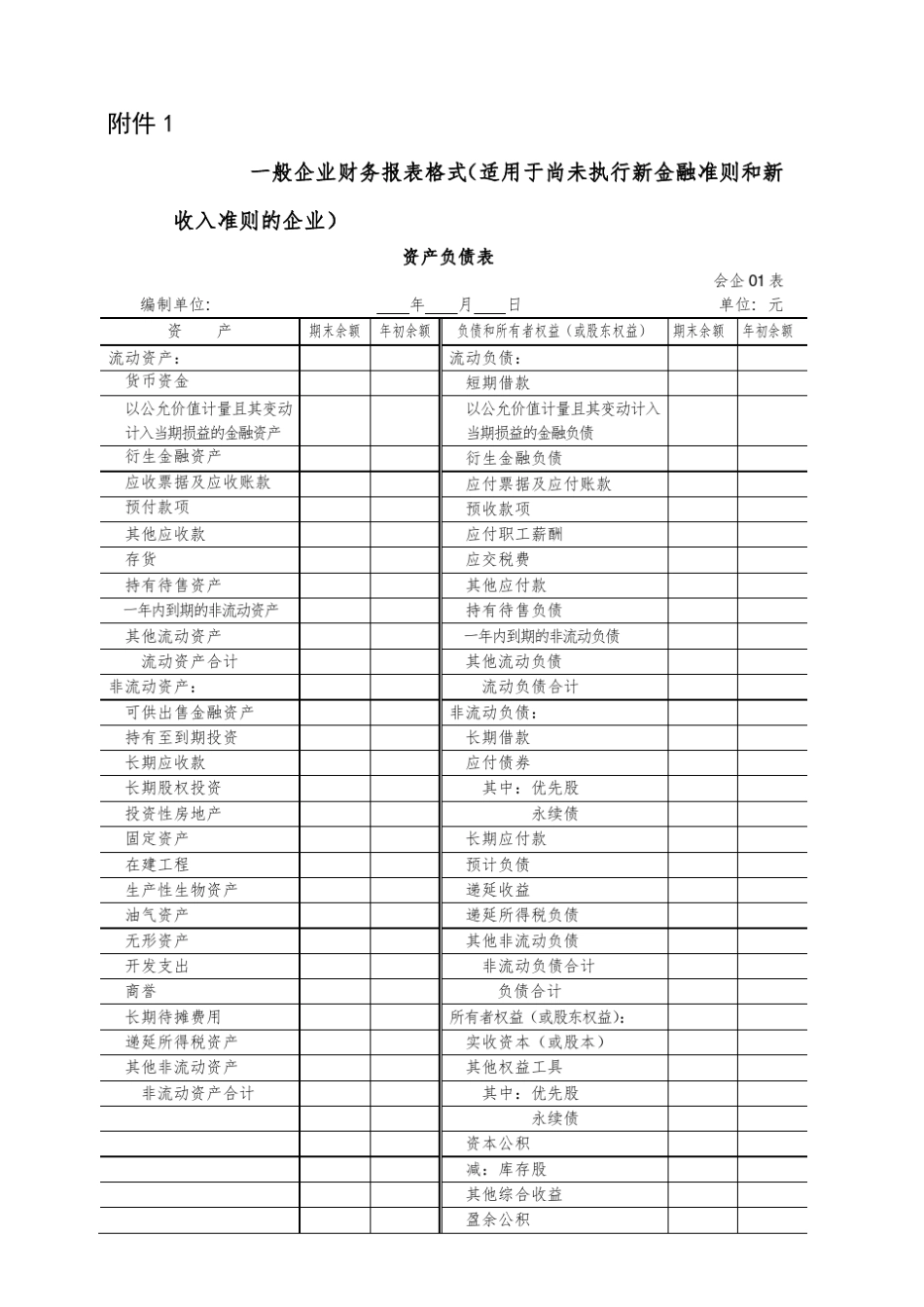 2018一般企业财务报表格式_第1页