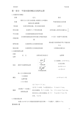 2018全国卷高考复习平面向量(知识总结+题型)