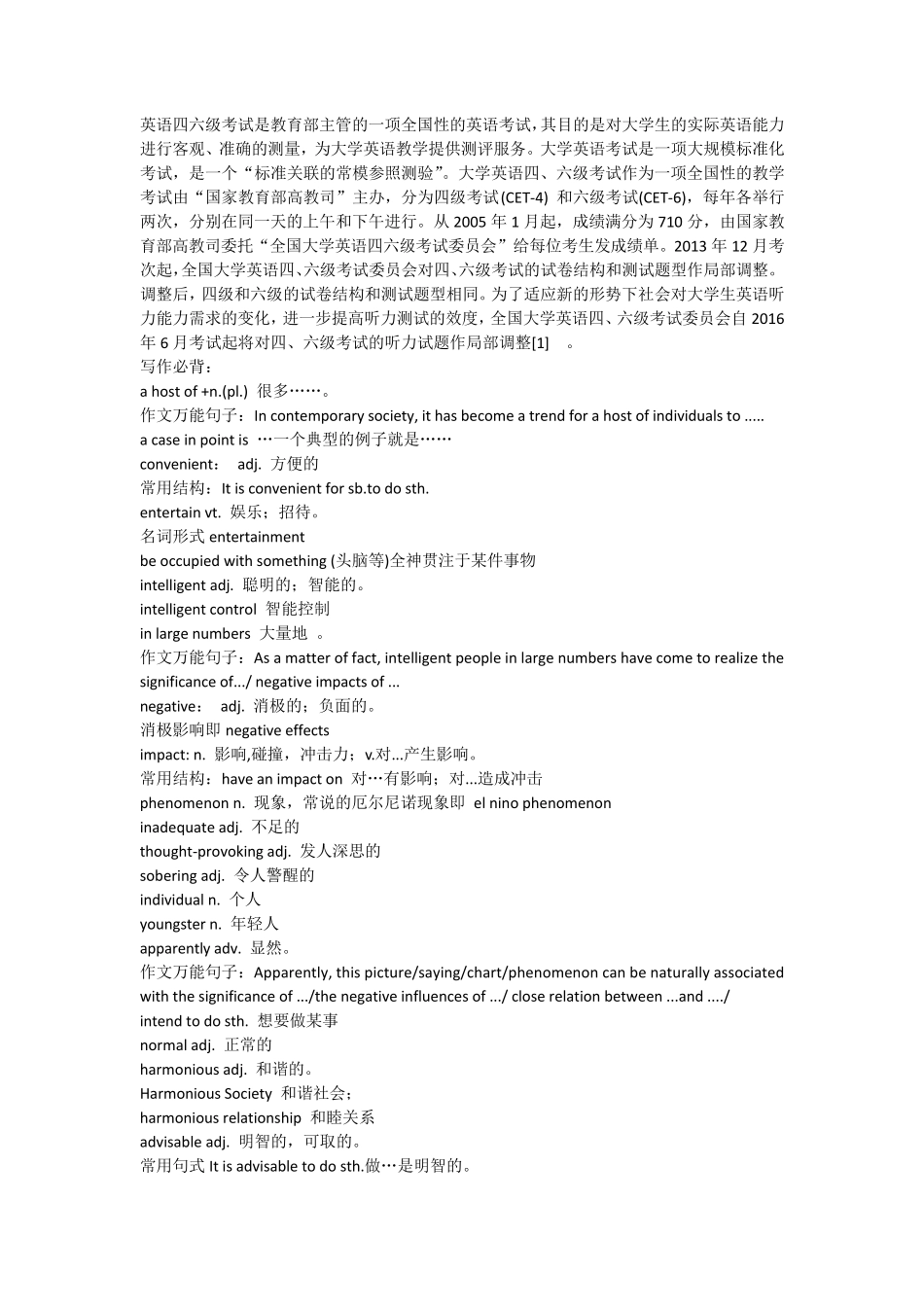 2018六级写作翻译必背单词_第1页