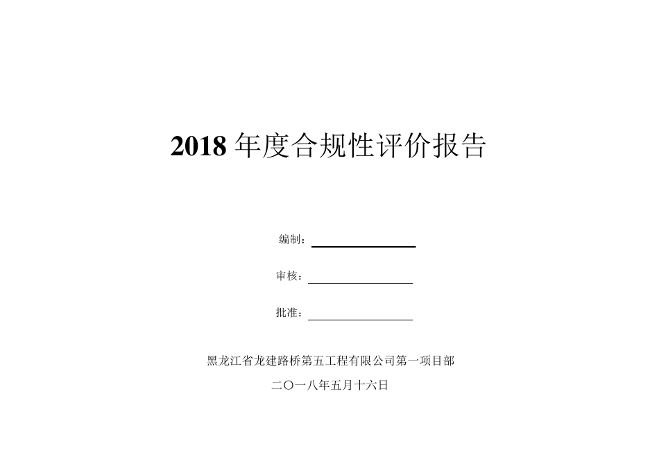 2018合规性评价报告_第1页