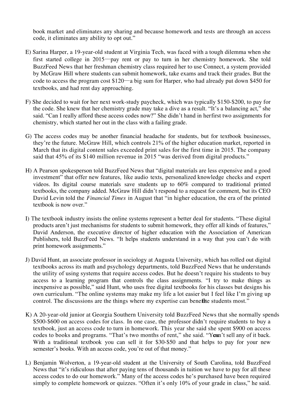 2018年6月大学英语四级考试真题(第三套)_第3页