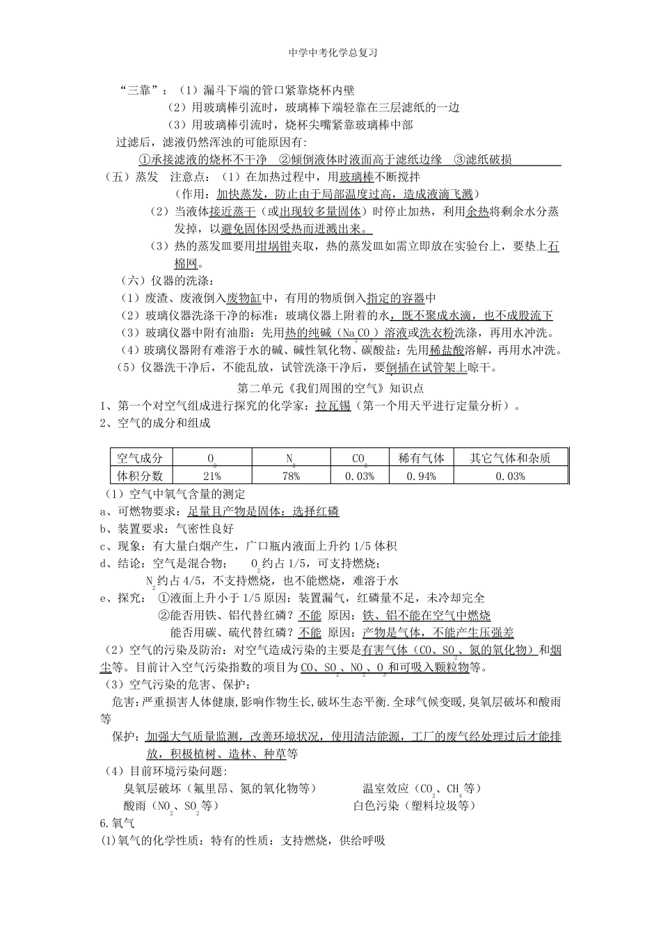 2018年人教版初中化学知识点总结(中考必备)_第3页