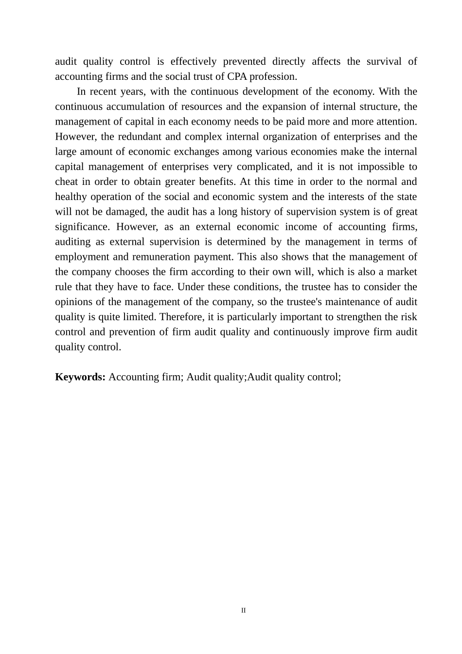 审计学专业 辽宁中平会计师事务所审计质量控制分析与防范_第3页