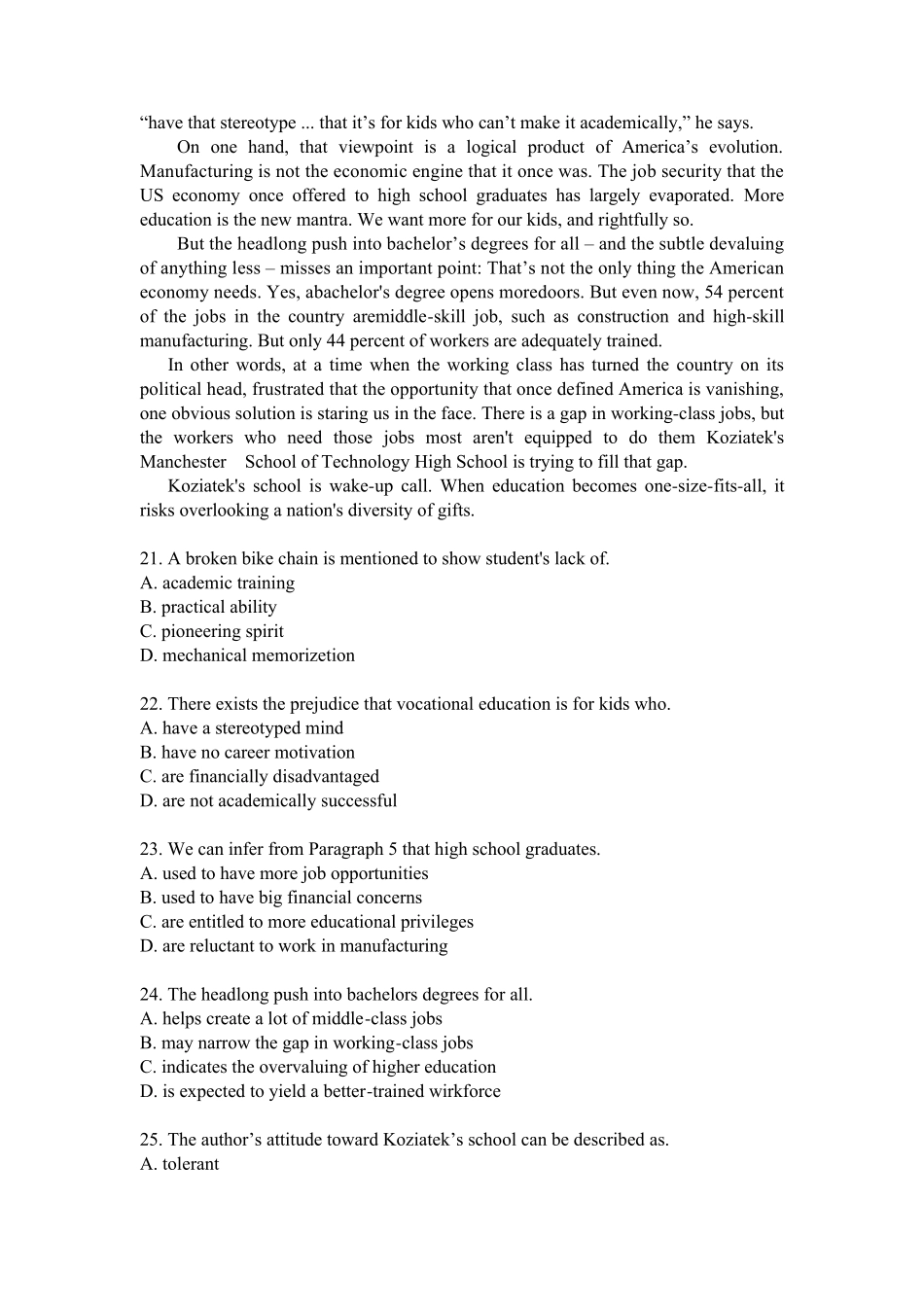 2018年考研英语二真题与答案_第3页