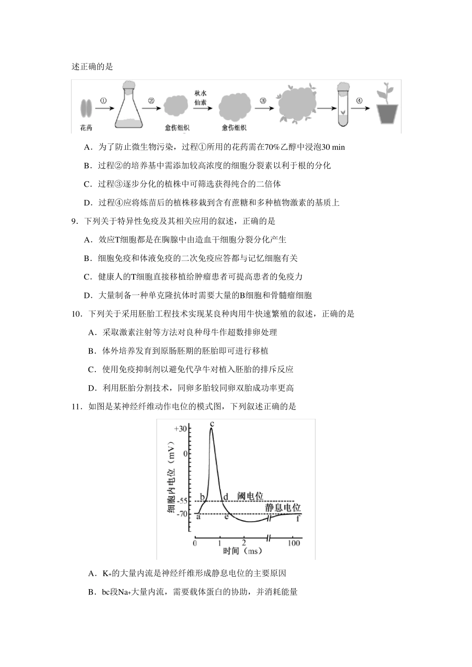 2018江苏生物高考真题_第3页