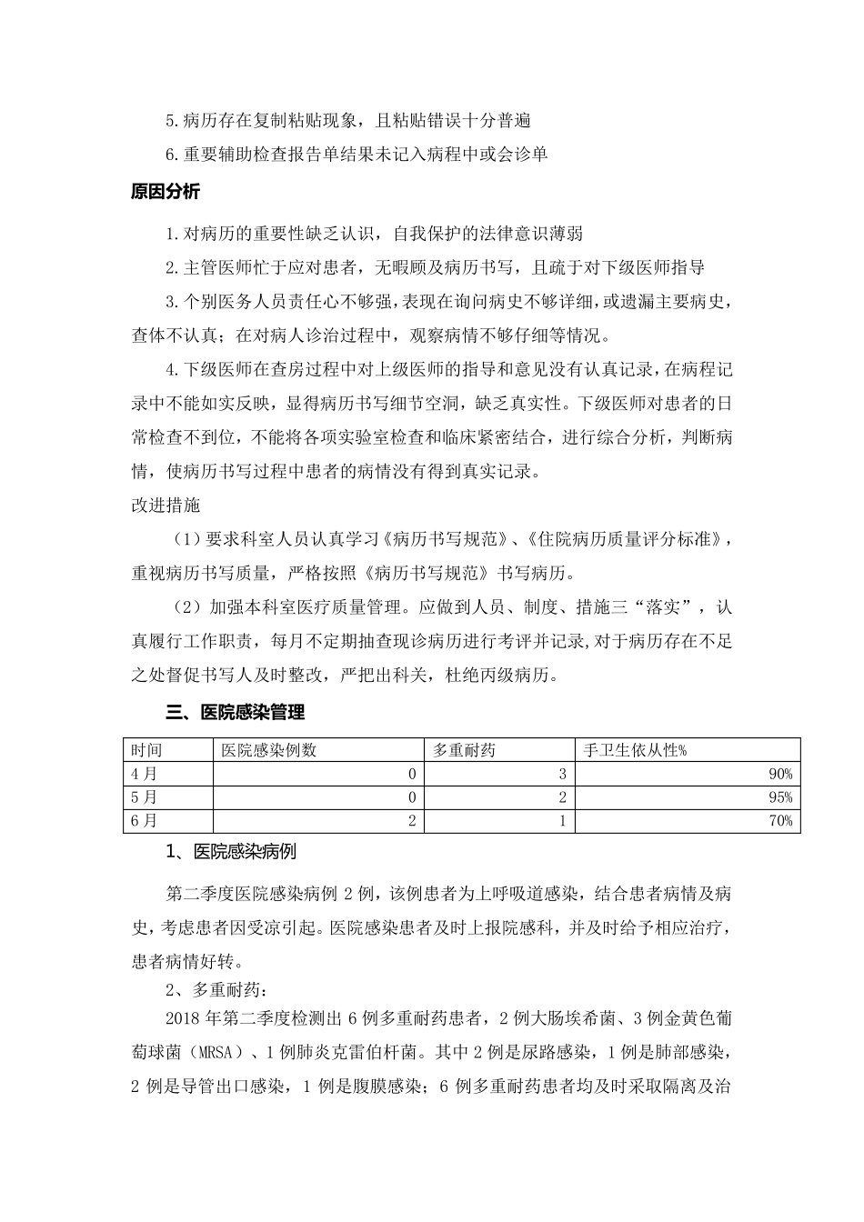 2018科室第二季度医疗质量分析总结_第3页