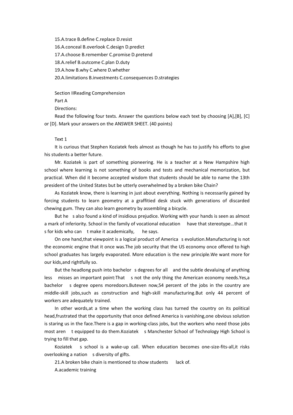 2018考研英语二真题_第2页