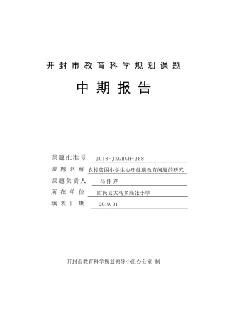 2018课题中期报告