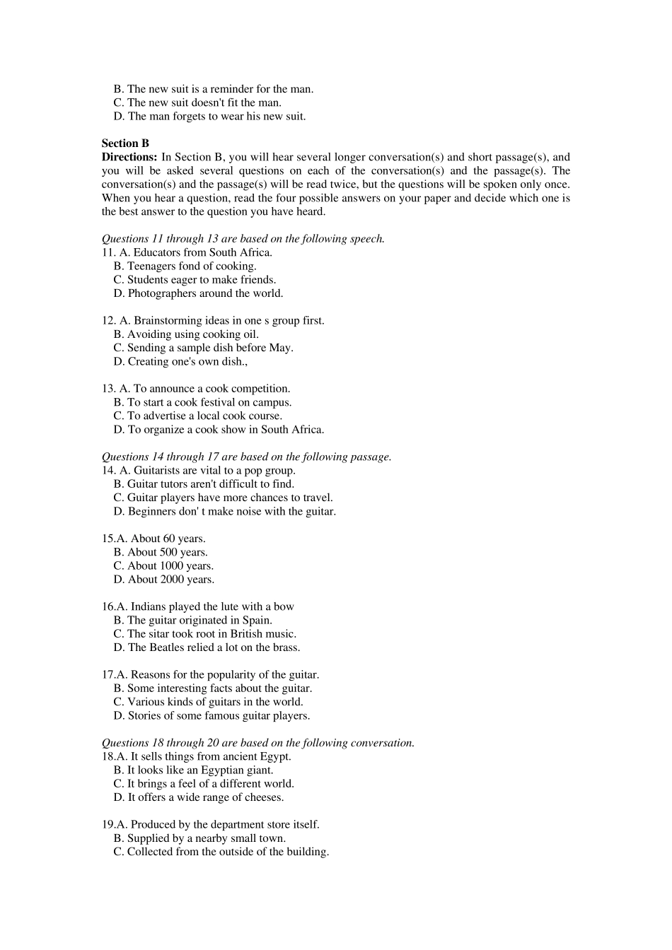 2019上海长宁区高三二模英语及答案_第2页