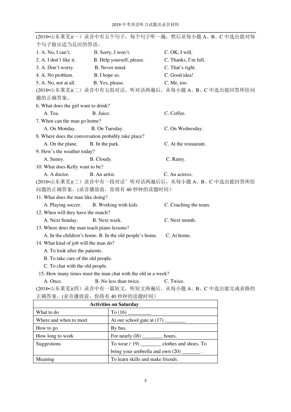 2019中考英语听力试题及录音材料(共151页)_第3页