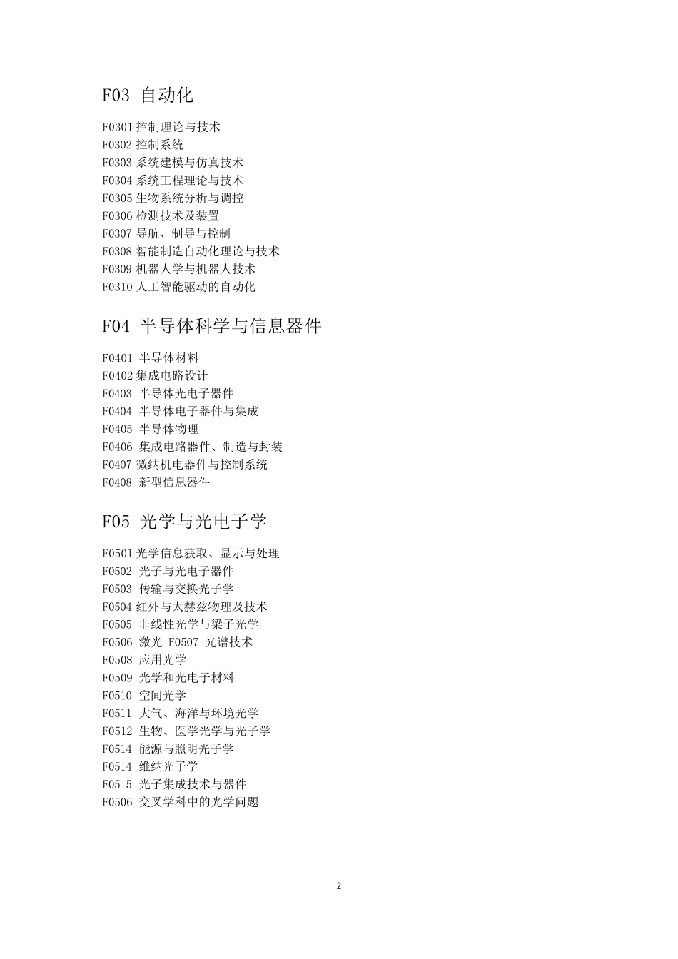 2019国家自然科学基金委信息学部的学科名称及代码_第2页
