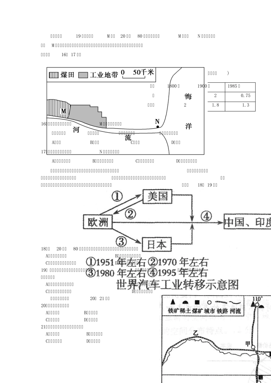 2019工业区位练习题_第3页