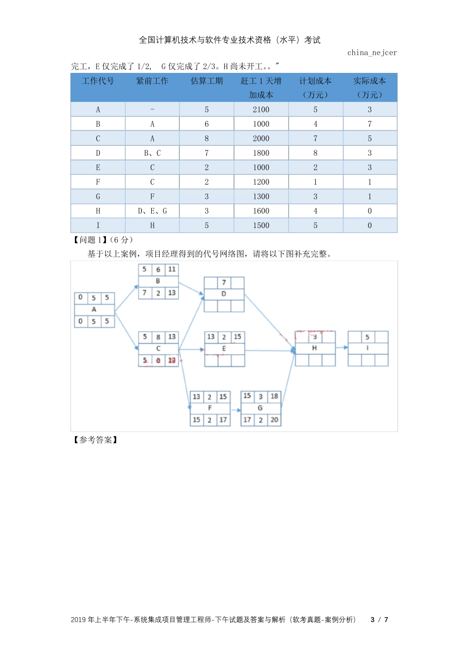 2019年5月上半年下午系统集成项目管理工程师试题及答案与解析软考考试真题案例分析_第3页
