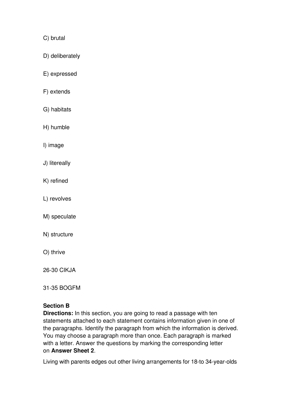 2019年6月大学英语四级考试真题及参考答案(第3套)_第3页