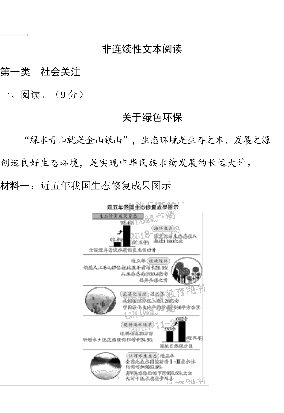 2019年中考语文非连续性文本阅读专项练习_第1页