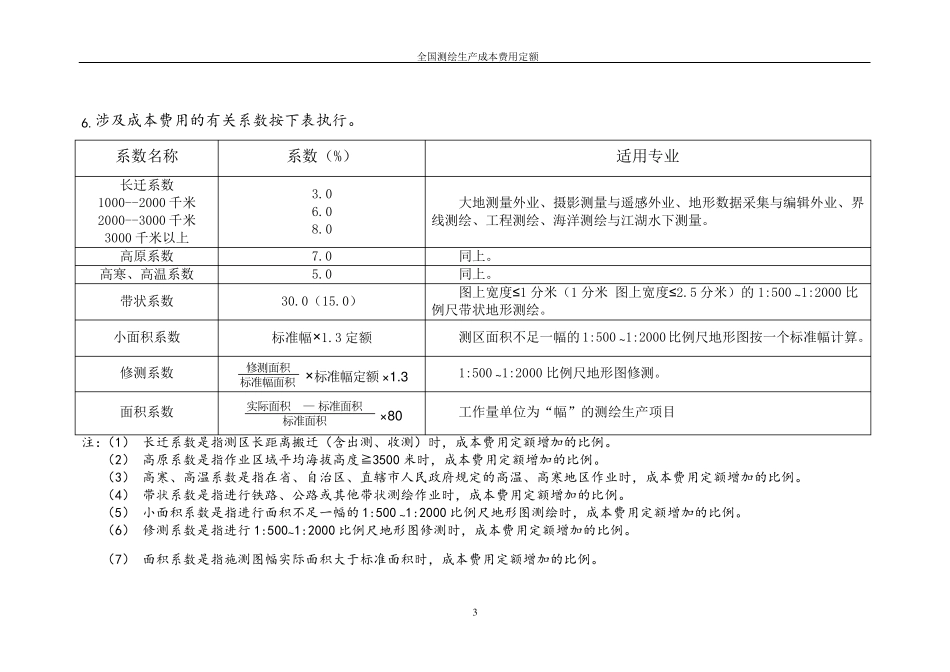 2019年全国测绘生产成本费用定额_第3页