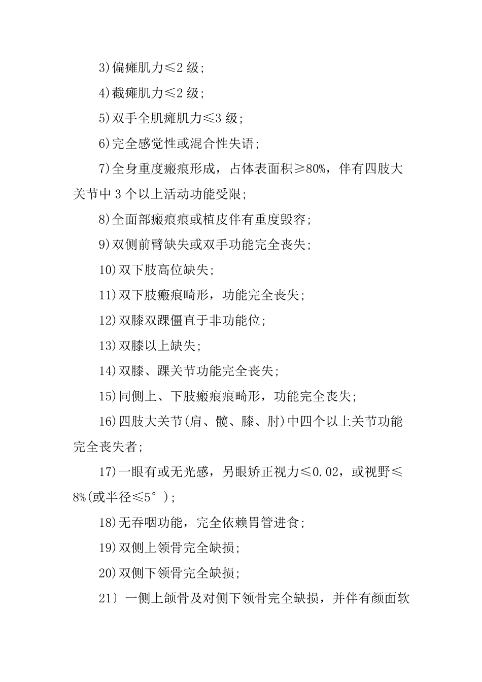 2019年最新工伤级别鉴定标准_第3页