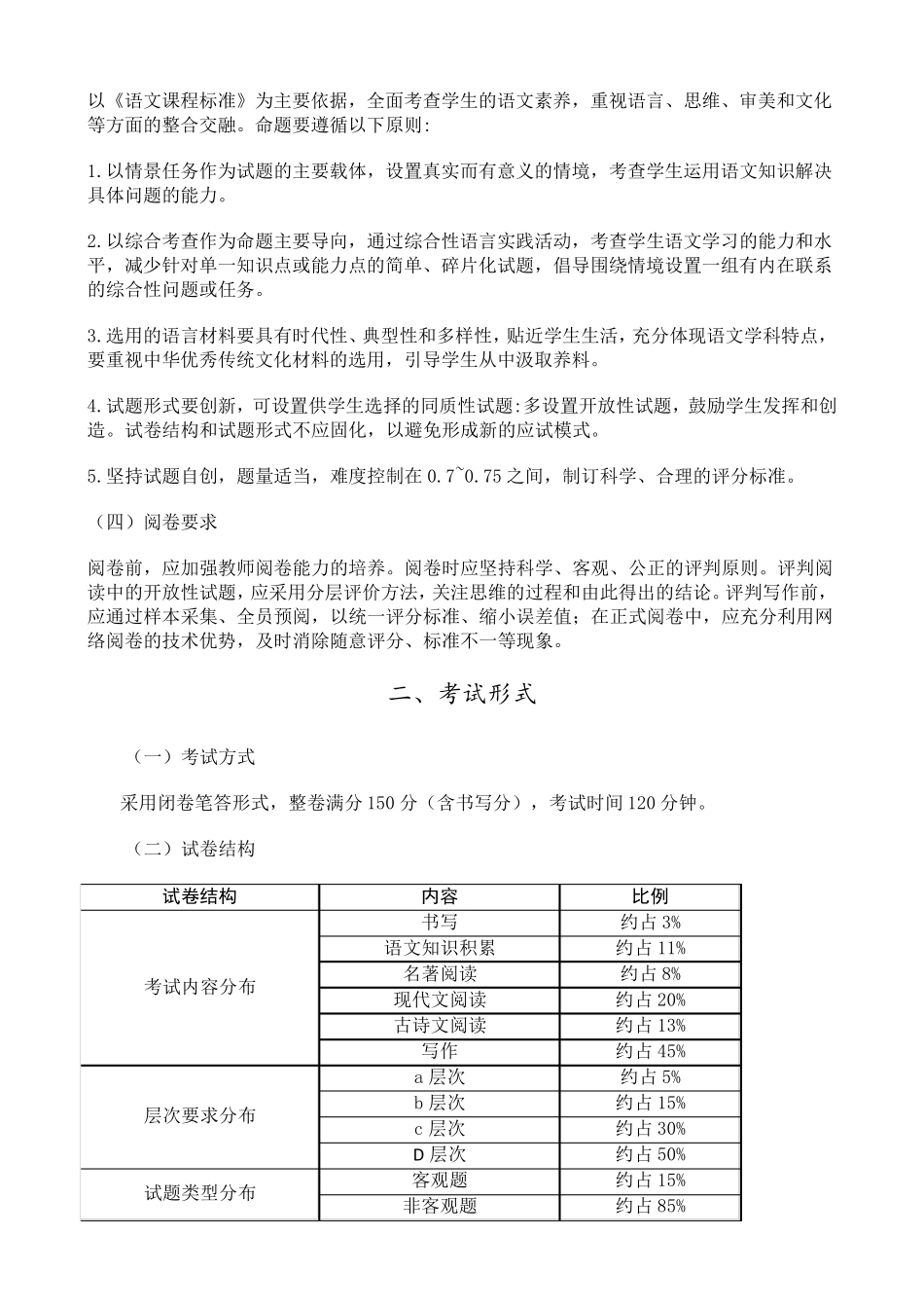 2019年浙江省初中毕业生学业考试说明_第2页