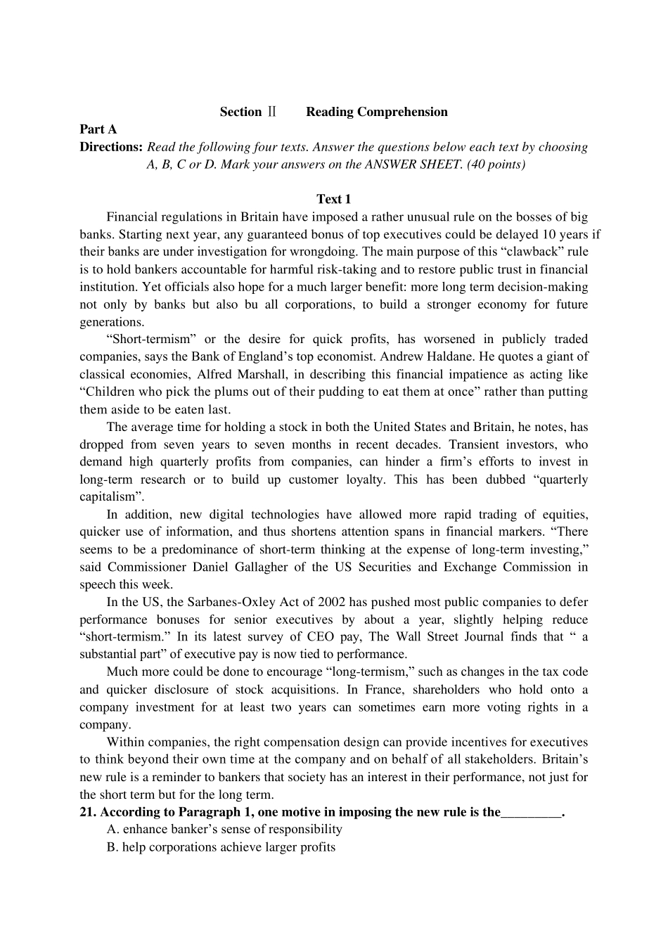 2019年考研英语一真题及答案_第2页