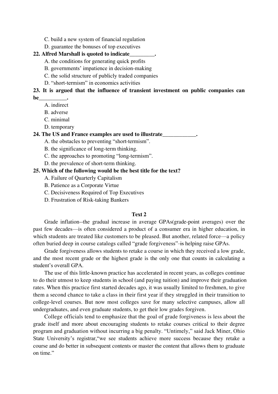 2019年考研英语一真题及答案_第3页