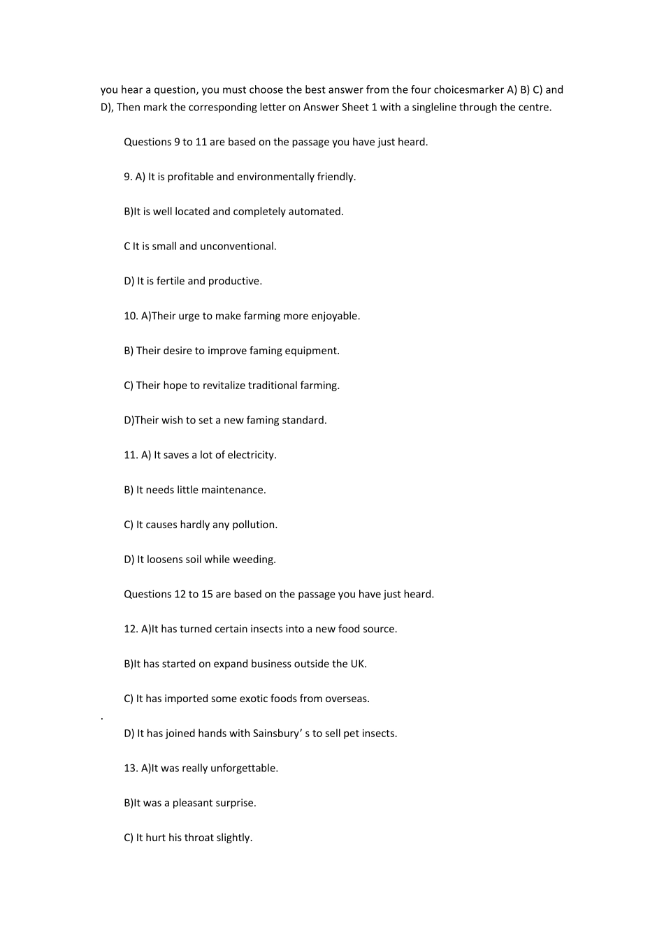 2019年英语六级真题_第3页