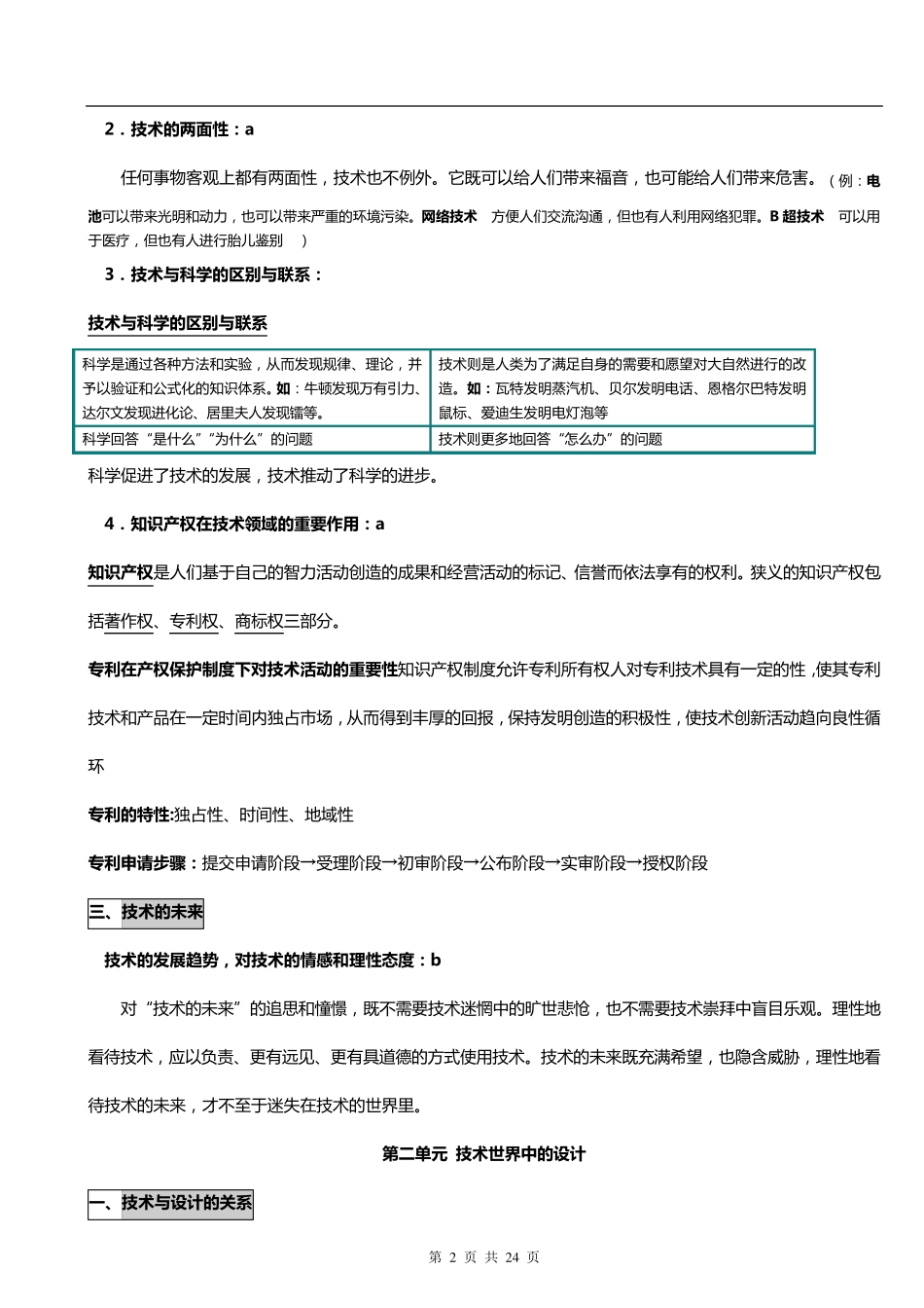 2019高中通用技术会考知识点总结_第2页