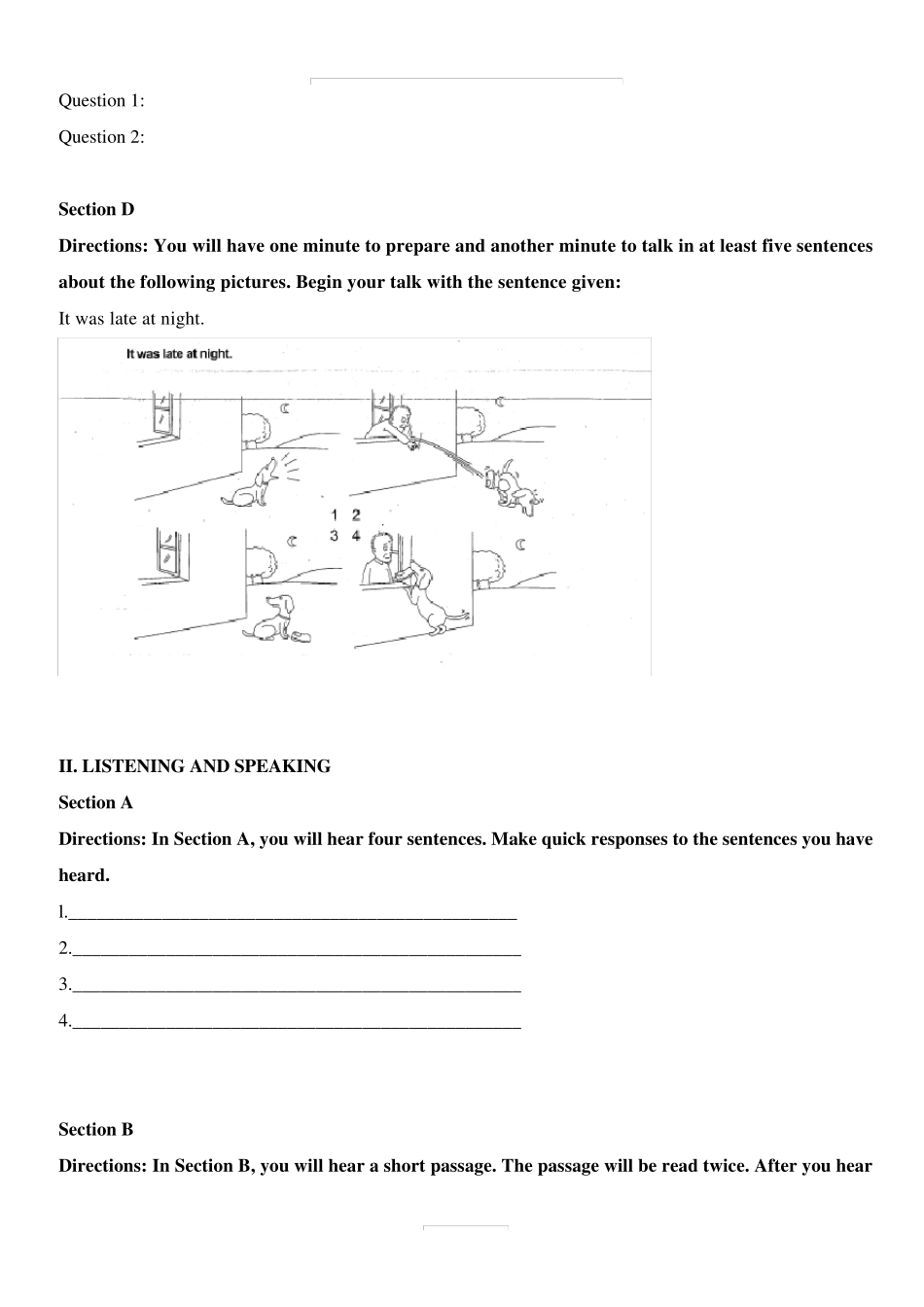 2020上海市高考英语口语测试模拟试题_第2页