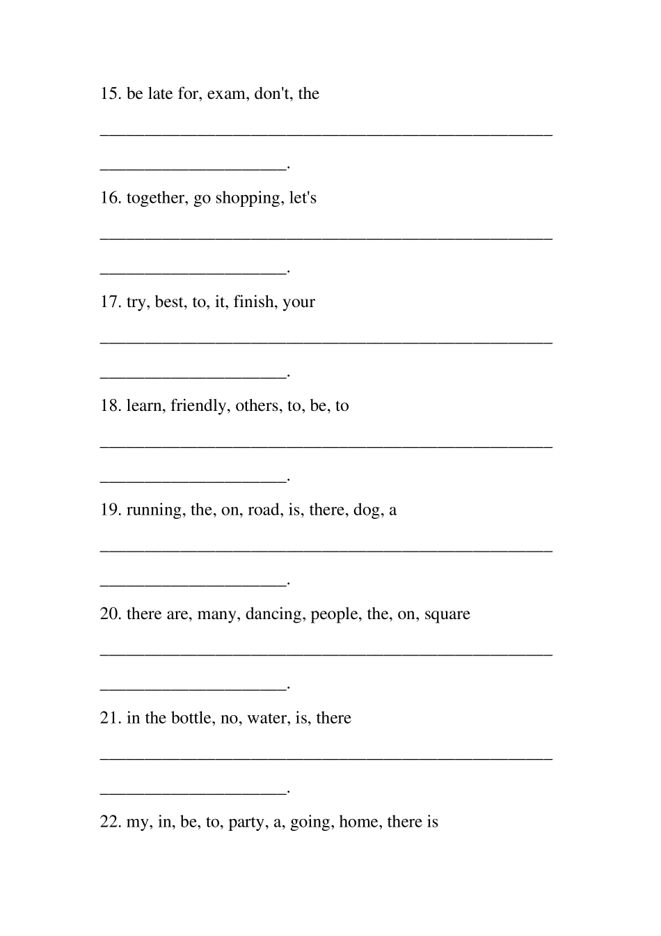 2020中考英语连词成句专练含答案_第3页