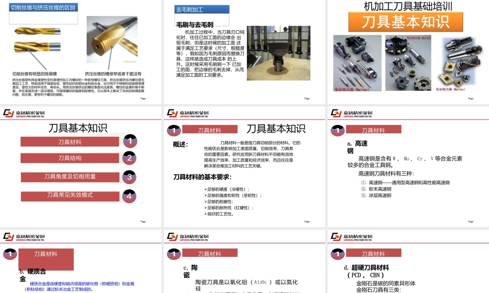 刀具培训课件